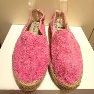 Manebí "Sydney" For Anthropologie Pink Terry Cloth Espadrilles Sz.9/40 Ret.$125